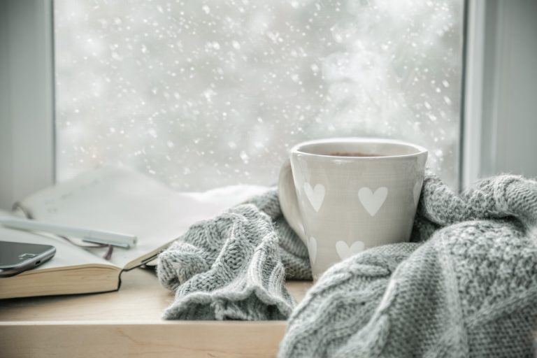 Winter cozy hot chocolate